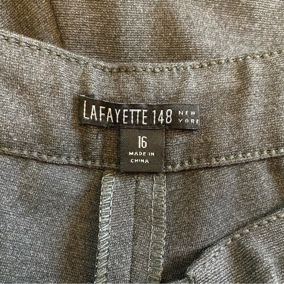 đť…şLafayette 148 Comfy Gray Career Work Trousers Pants Size 16 - Picture 9 of 9